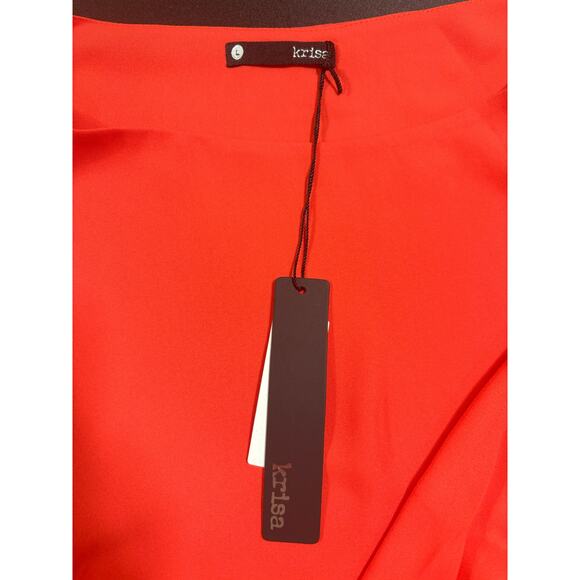 Krisa @ Revolve NWT Boatneck Blouse in Samba‎ Pullover Long Sleeves Size L - Picture 2 of 5